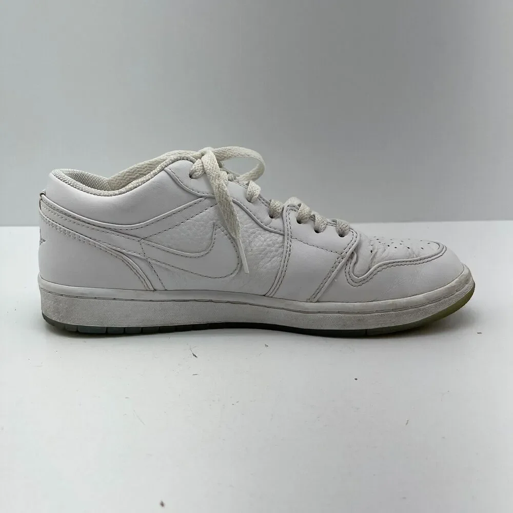 Nike Air Jordan 1 Retro Low - White Metallic Silver 309192-111 Men’s Size 7.5
